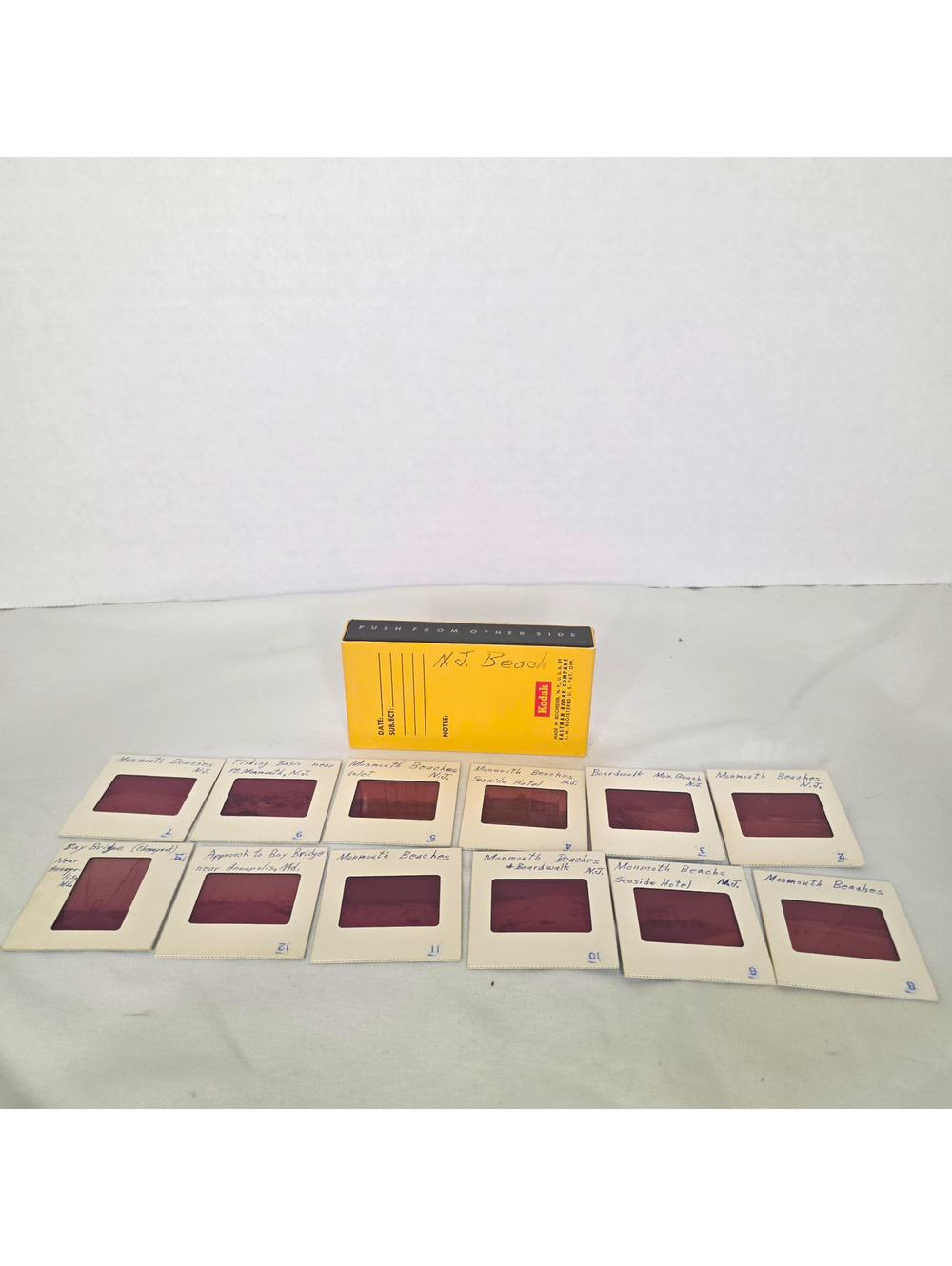 Vintage 1950s 35mm Kodak Color Slides Lot Monmouth Beach NJ Seaside Hotel Bridge